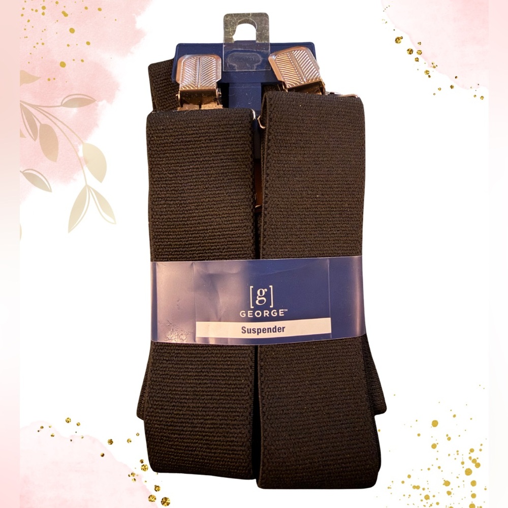 *NEW* George Classic Black Suspenders